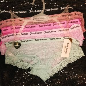 Juicy Couture 5pk Cheeky lace panties M